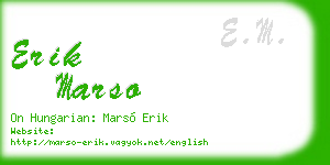 erik marso business card