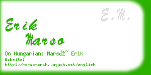 erik marso business card